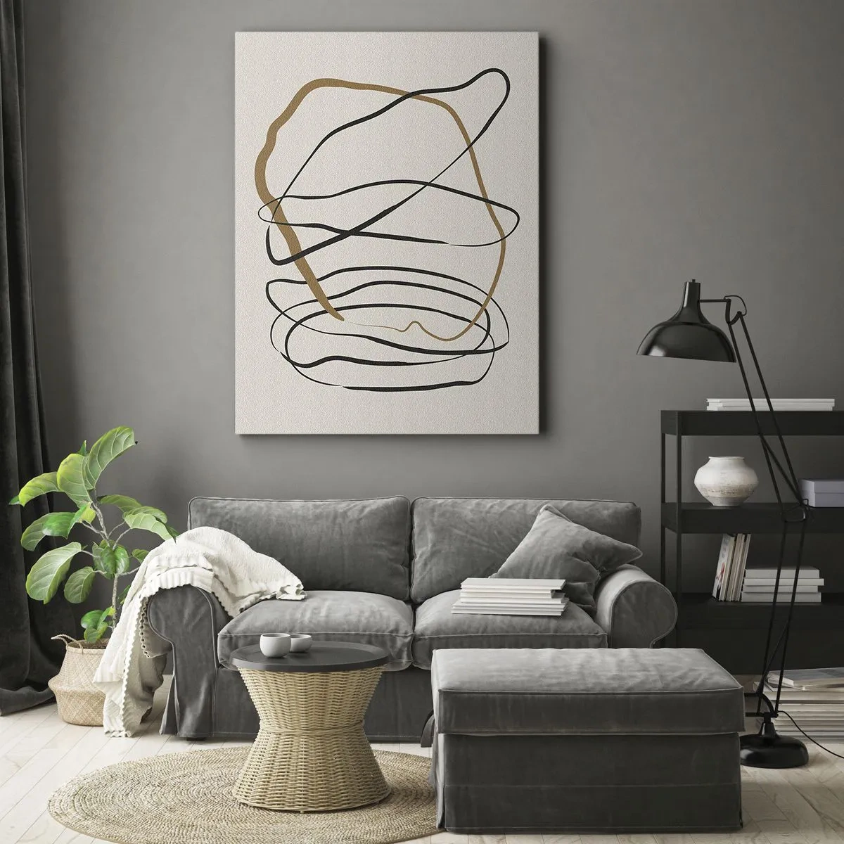 Bild auf Leinwand - Leinwandbild - Komposition – Looptanz - 55x100 cm