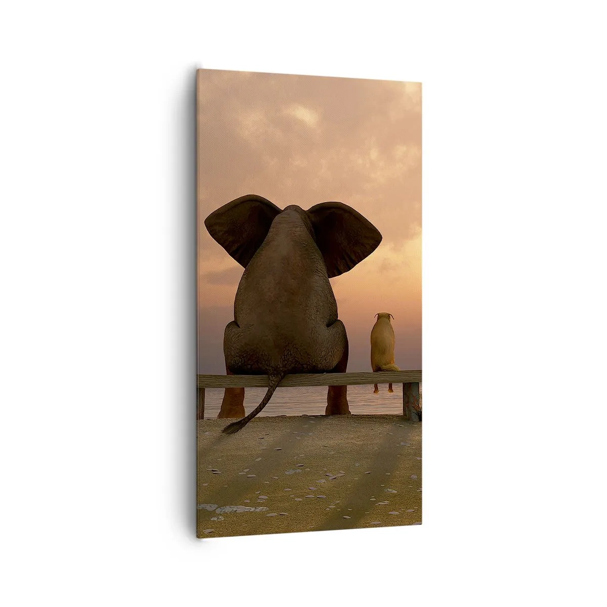 Bild auf Leinwand - Leinwandbild - Es tut gut zusammen zu schweigen - 65x120 cm