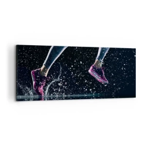 Bild auf Leinwand - Leinwandbild - Wie viel Kraft in den Beinen - 100x40 cm