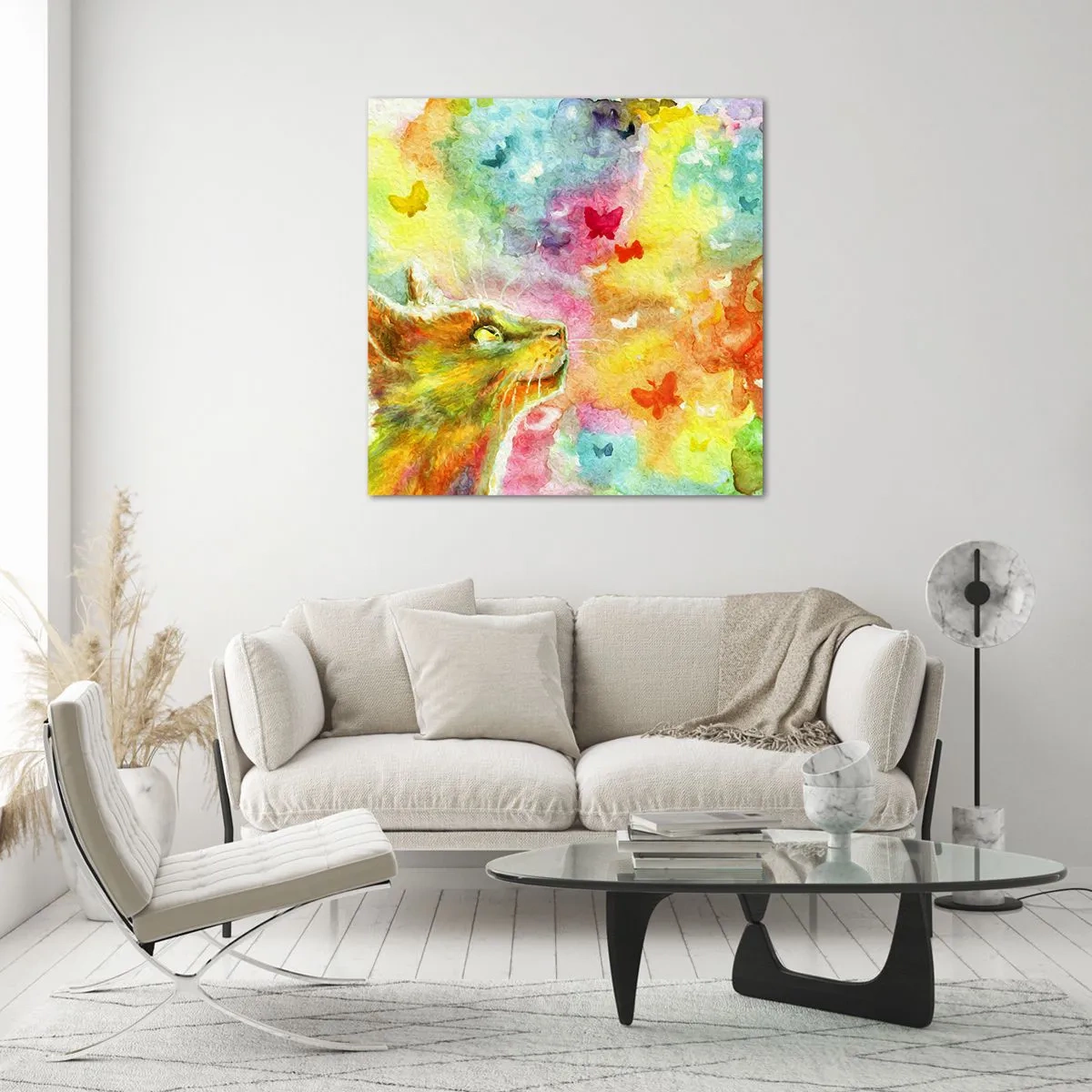 Glasbild - Bild auf glas - Baju-baju im Katzenparadies - 30x30 cm