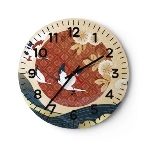 Wanduhr - Glasuhr - Japanisches Märchen - 40x40 cm