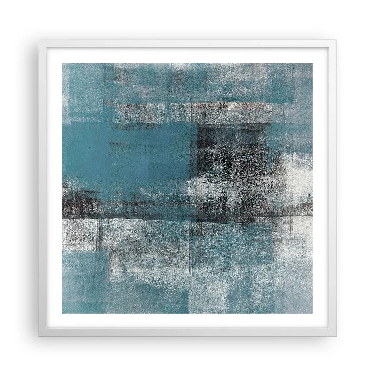 Poster in einem weißen Rahmen - Wasser und Luft - 60x60 cm