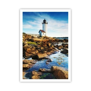 Poster - Komm glücklich zurück, ich warte - 70x100 cm