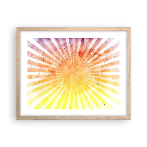 Poster in einem Rahmen aus heller Eiche - Sonnenaufgänge und Sonnenuntergänge - 50x40 cm