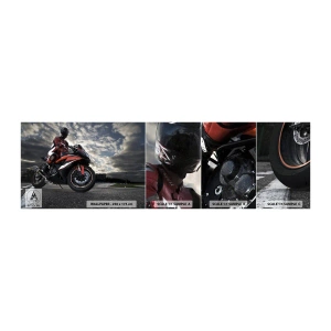 Fototapeten Muster Selbstklebend Deluxe Sticker - Dunkler Reiter - Automobil, Motorrad, Wettrennen - 100x30 cm