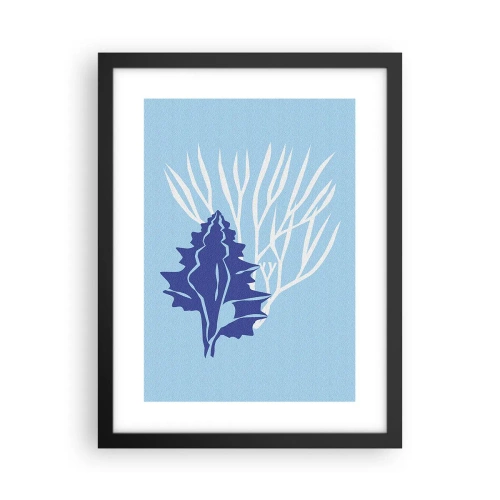 Poster in einem schwarzem Rahmen - Blattformen - 30x40 cm
