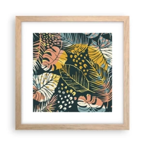 Poster in einem Rahmen aus heller Eiche - Grüne Fantasie - 30x30 cm