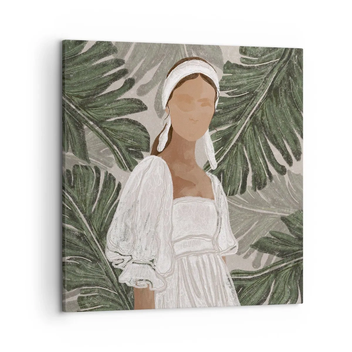 Bild auf Leinwand - Leinwandbild - Exotisches Porträt - 50x50 cm