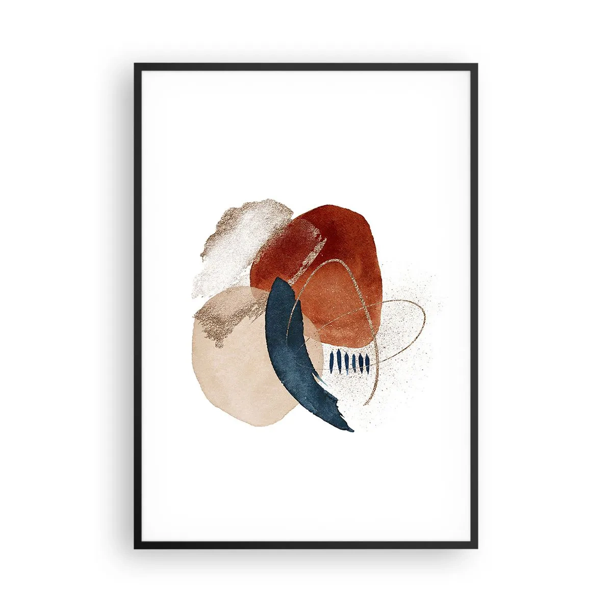 Poster in einem schwarzem Rahmen - Ovale Komposition - 70x100 cm