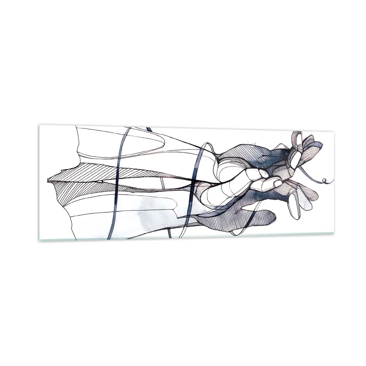 Glasbild - Bild auf glas - Touch-Studie - 90x30 cm