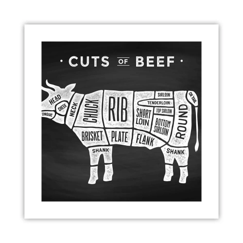 Poster - Metzger Grundierung - 40x40 cm