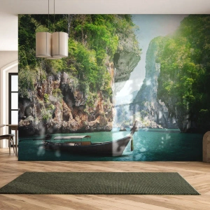 Maßgeschneiderte Fototapete Premium Sand - Eine Einladung zu einer exotischen Reise - Landschaft, Thailand, Meer