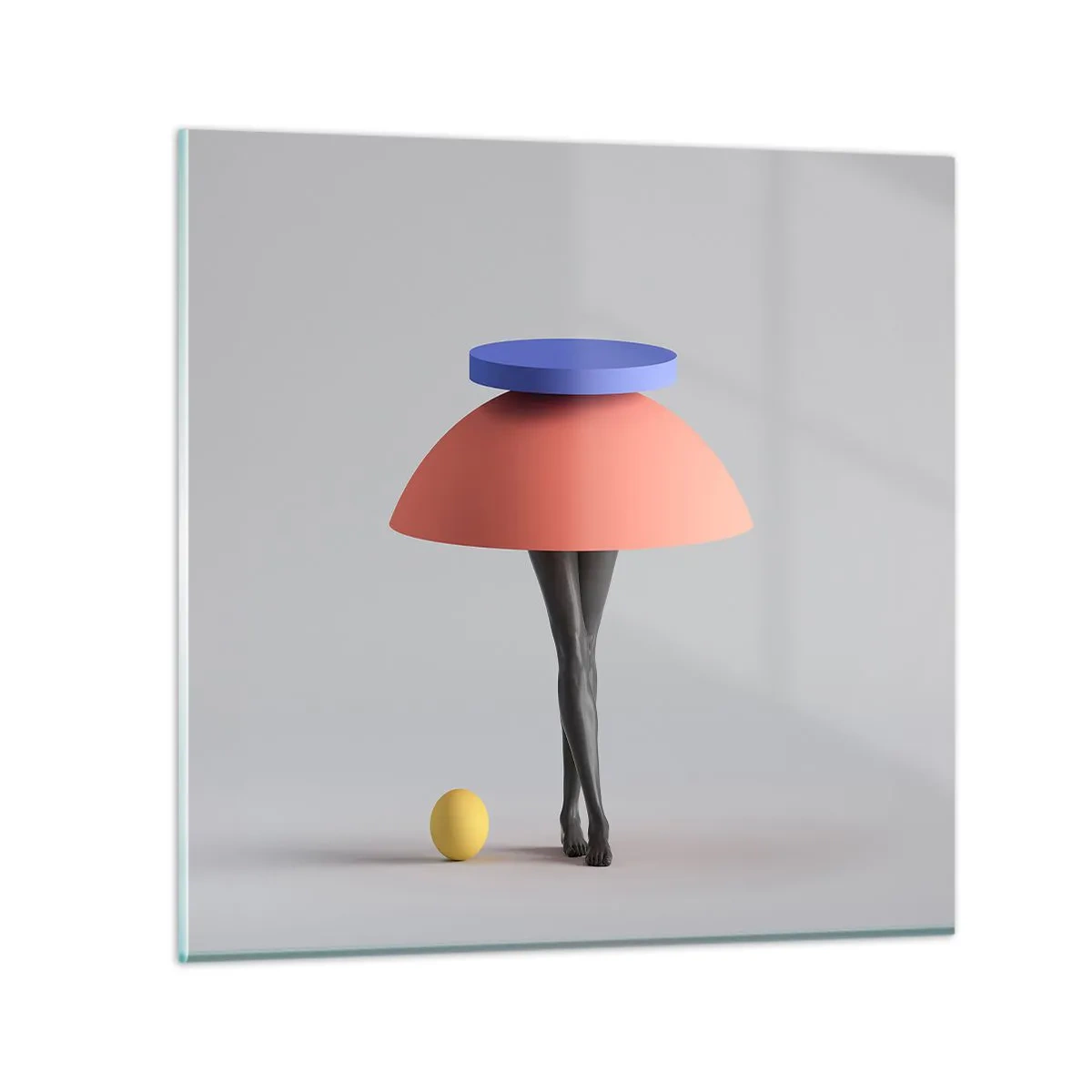 Glasbild - Bild auf glas - Surrealistische Komposition - 50x50 cm