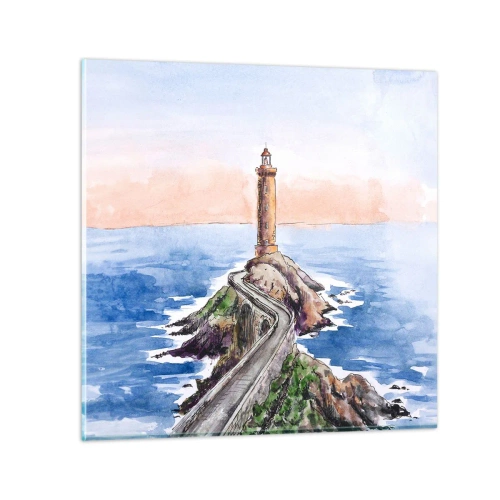 Glasbild - Bild auf glas - Dem Meer zugewandt - 50x50 cm