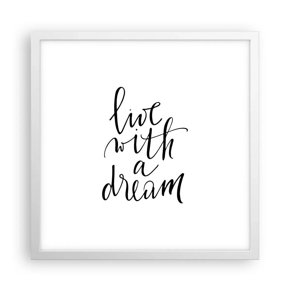 Poster in einem weißen Rahmen - Na sicher - 40x40 cm