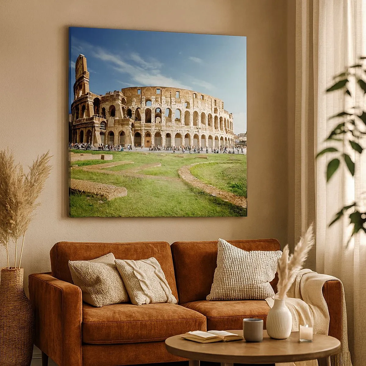 Bild auf Leinwand - Leinwandbild - Wir können immer noch das Knallen der Waffe hören - 30x30 cm