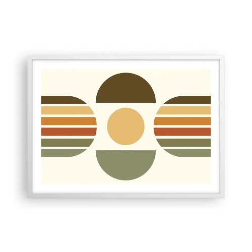 Poster in einem weißen Rahmen - In Erdtönen - 70x50 cm