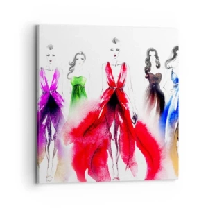 Bild auf Leinwand - Leinwandbild - Stimmungen für Kostüme - 70x70 cm