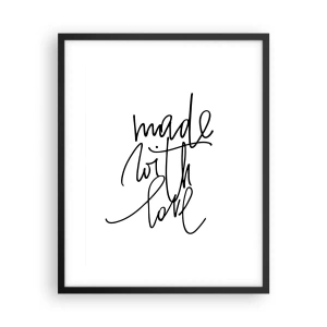 Poster in einem schwarzem Rahmen - Die beste Marke - 40x50 cm