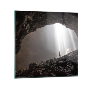 Glasbild - Bild auf glas - Die leuchtende Grotte - 30x30 cm