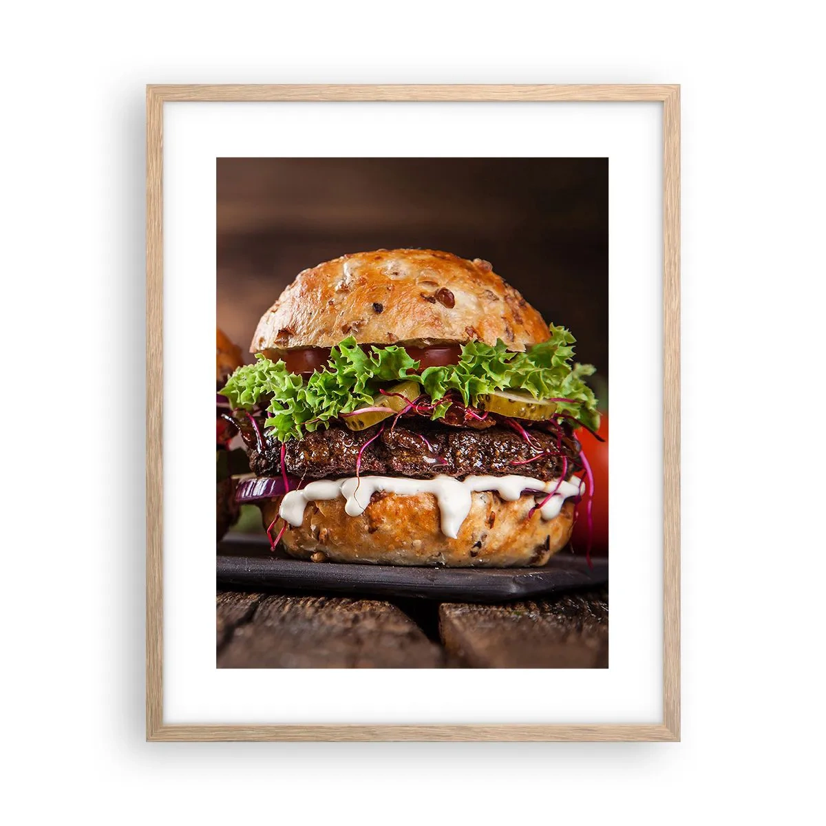 Poster in einem Rahmen aus heller Eiche - Amerikanischer Traum - 40x50 cm