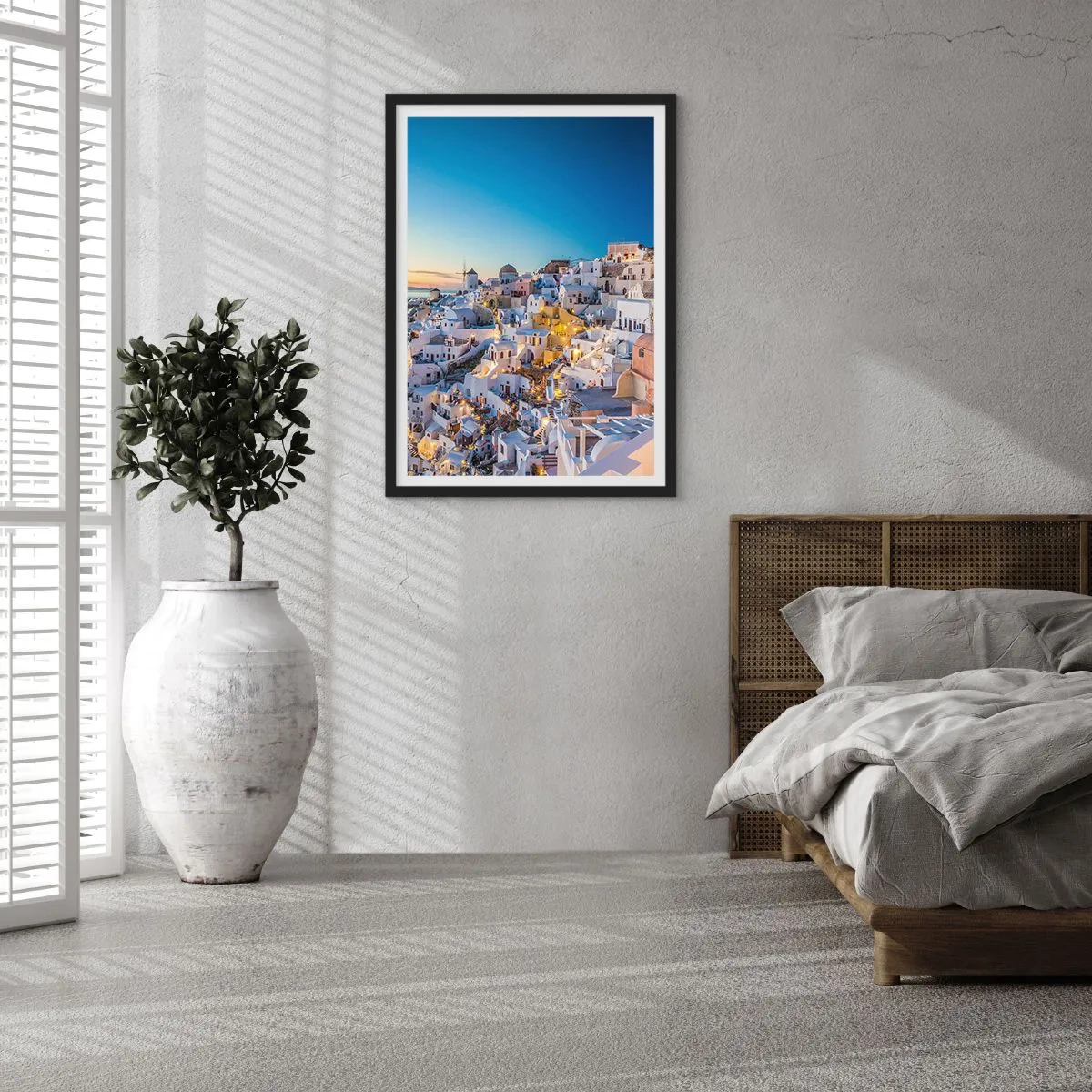 Poster in einem schwarzem Rahmen - Die Essenz des Griechischen - 40x50 cm
