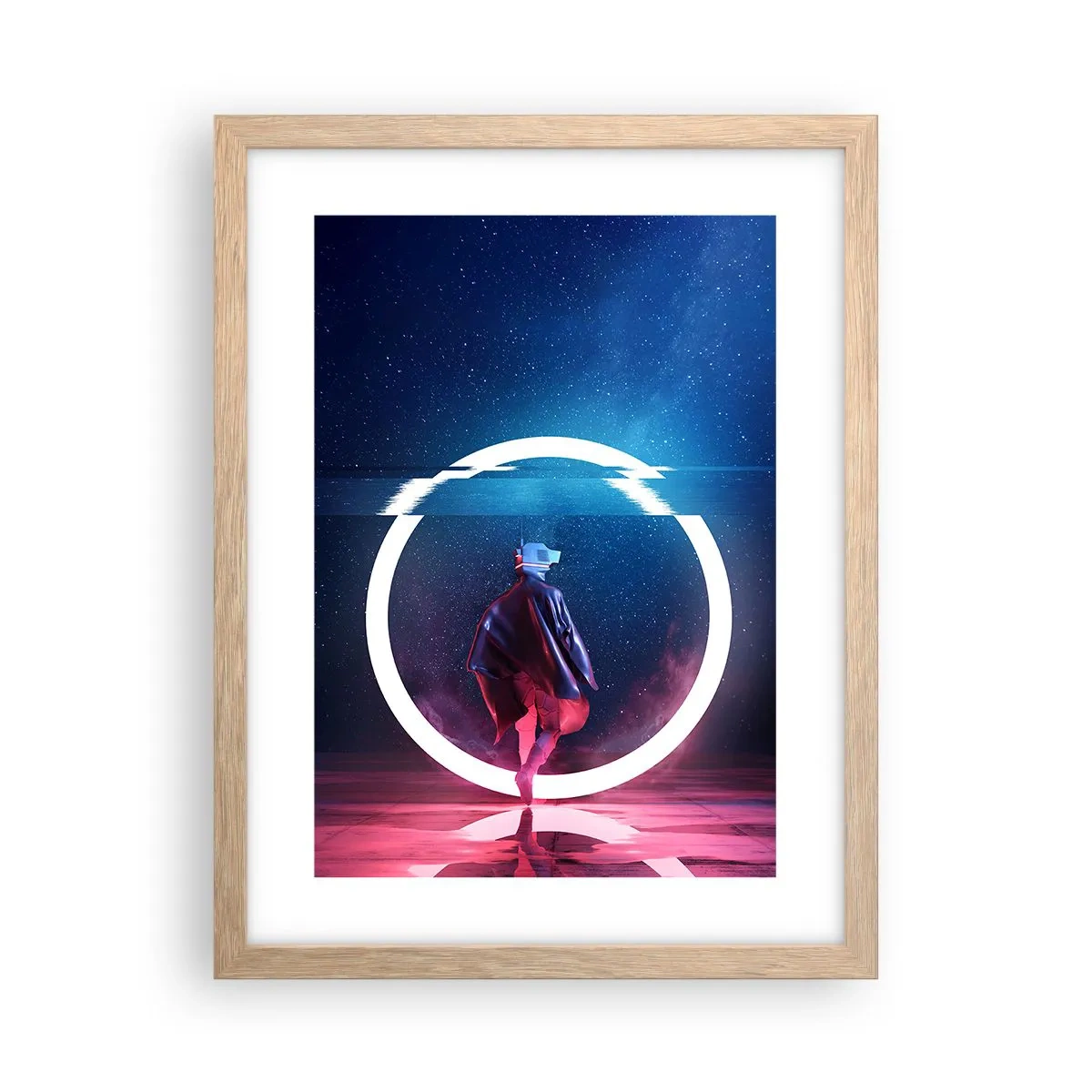 Poster in einem Rahmen aus heller Eiche - Zwischen den Welten - 30x40 cm