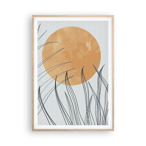 Poster in einem Rahmen aus heller Eiche - Immer der Sonne entgegen - 70x100 cm