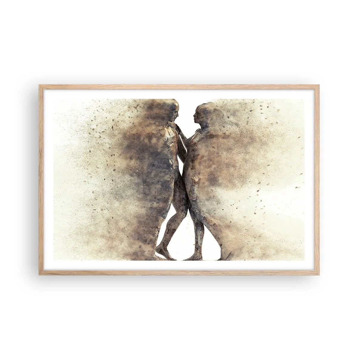 Poster in einem Rahmen aus heller Eiche - Sie erhoben sich aus dem Staub, um zu lieben - 91x61 cm