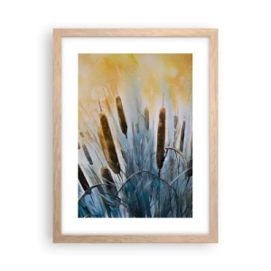 Poster in einem Rahmen aus heller Eiche - Die Kälte des Wassers, die Hitze der Sonne - 30x40 cm