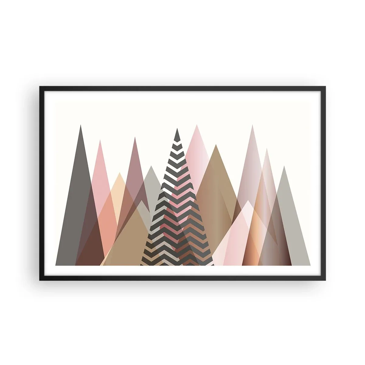 Poster in einem schwarzem Rahmen - Pyramidale Aussicht - 91x61 cm