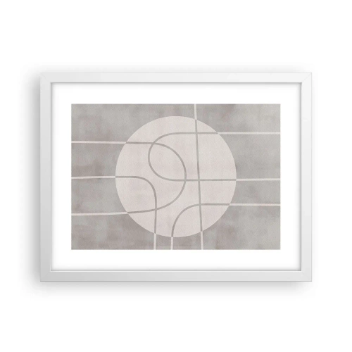 Poster in einem weißen Rahmen - Kreisförmig und geradeaus - 40x30 cm