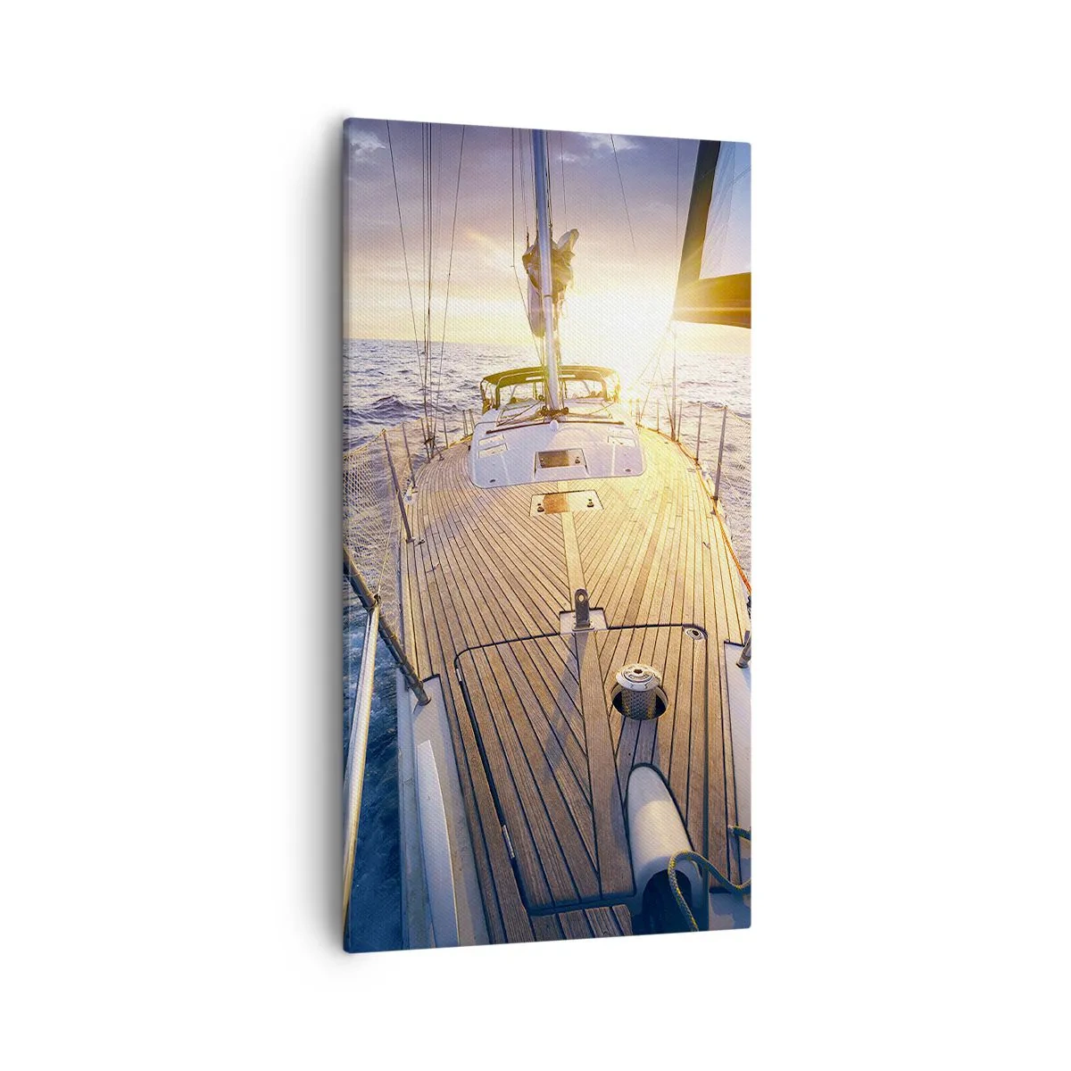 Bild auf Leinwand - Leinwandbild - Laufen unter den Wellen - 55x100 cm
