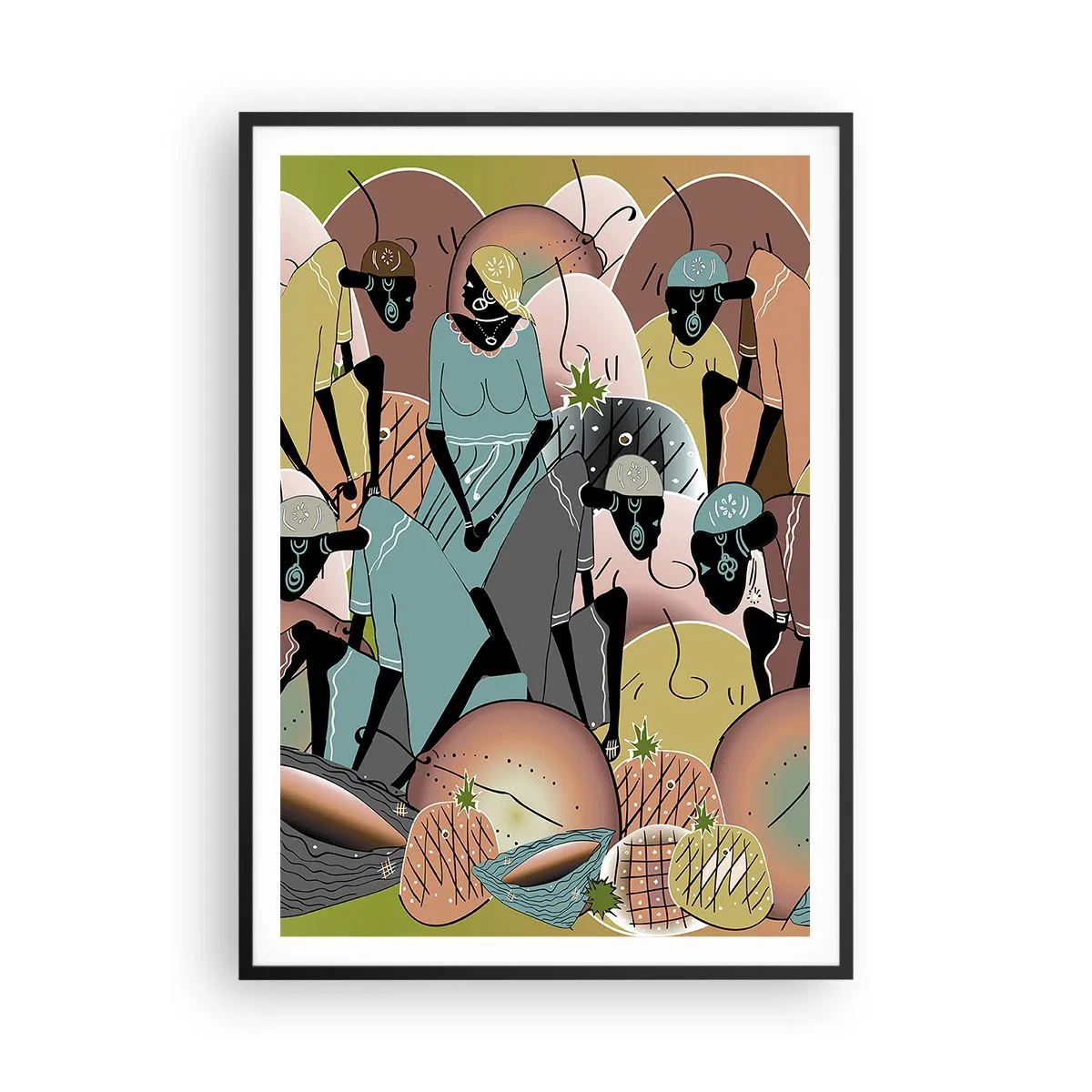 Poster in einem schwarzem Rahmen - Ein toller Urlaub steht bevor - 70x100 cm