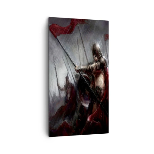 Bild auf Leinwand - Leinwandbild - Passant, sag Sparta ... - 45x80 cm