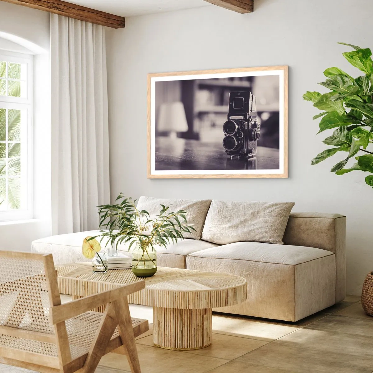 Poster in einem Rahmen aus heller Eiche - Zauber alter Fotografie - 40x30 cm