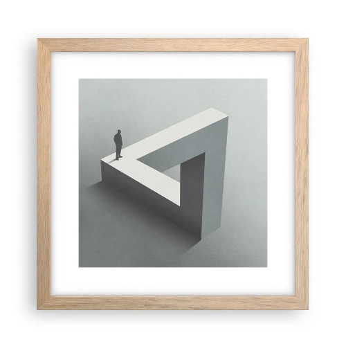 Poster in einem Rahmen aus heller Eiche - Es ist also doch möglich - 30x30 cm