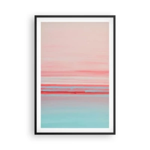 Poster in einem schwarzem Rahmen - Abstraktion im Morgengrauen - 61x91 cm