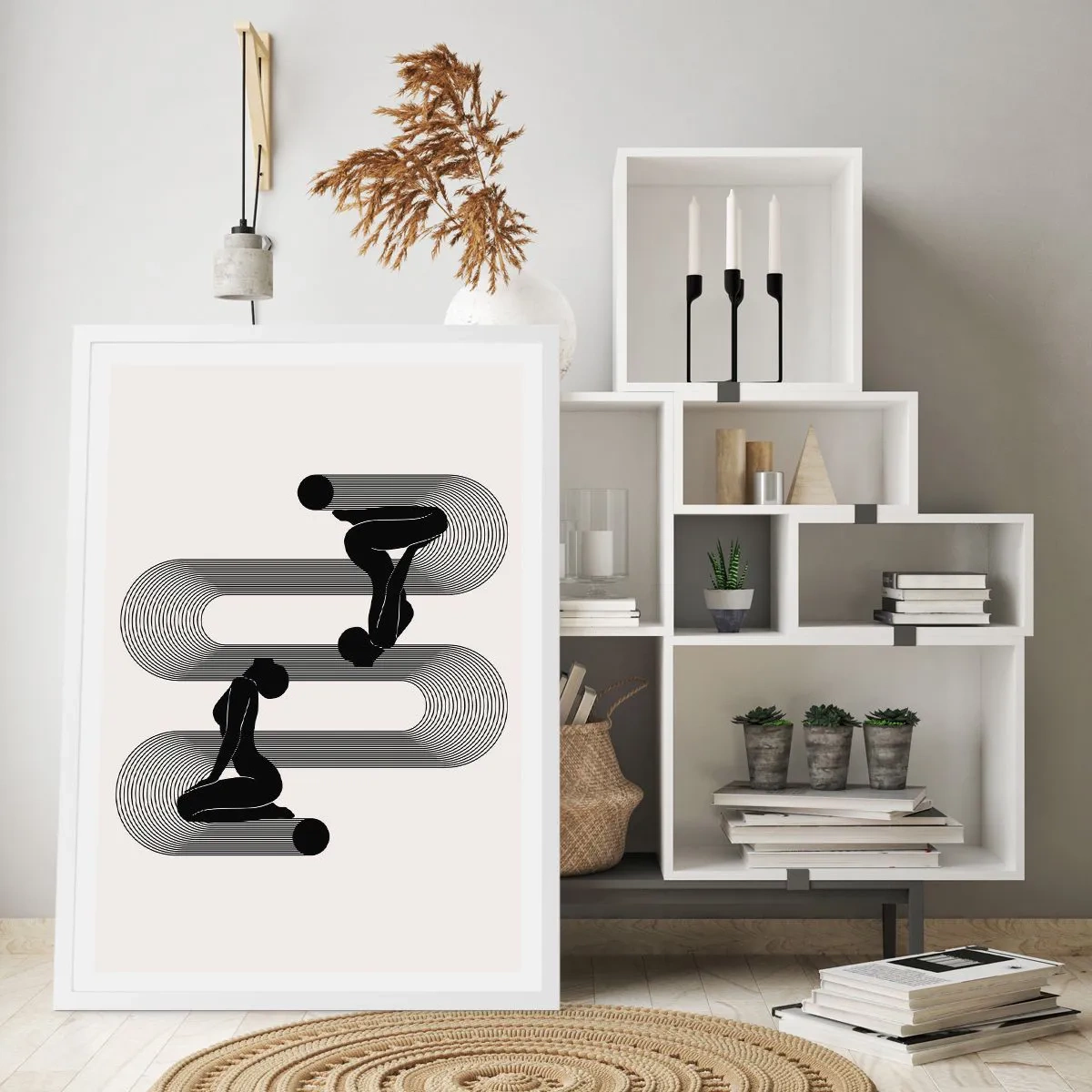 Poster in einem weißen Rahmen - Sinnliche Symmetrie - 70x100 cm