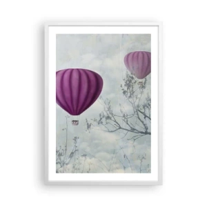 Poster in einem weißen Rahmen - Wie Schiffe am Himmel - 50x70 cm