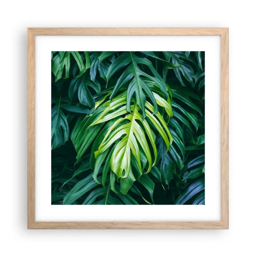 Poster in einem Rahmen aus heller Eiche - Tauchen Sie ein in die Frische - 40x40 cm