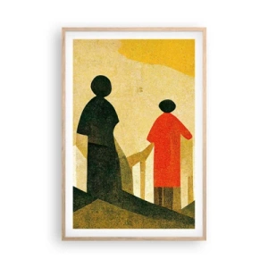 Poster in einem Rahmen aus heller Eiche - Es ist noch ein langer Weg - 61x91 cm