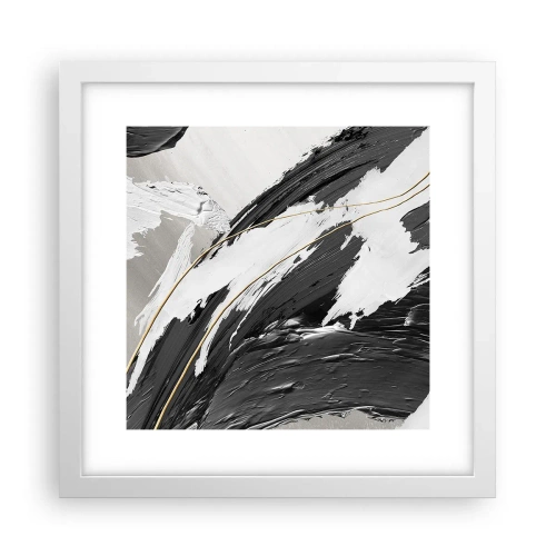 Poster in einem weißen Rahmen - Abstraktion in großem Stil - 30x30 cm