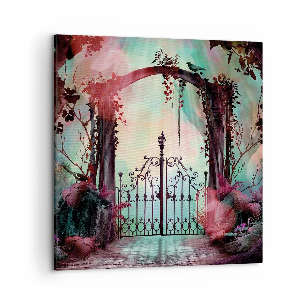 Bild auf Leinwand - Leinwandbild - Geheimer Garten - 50x50 cm