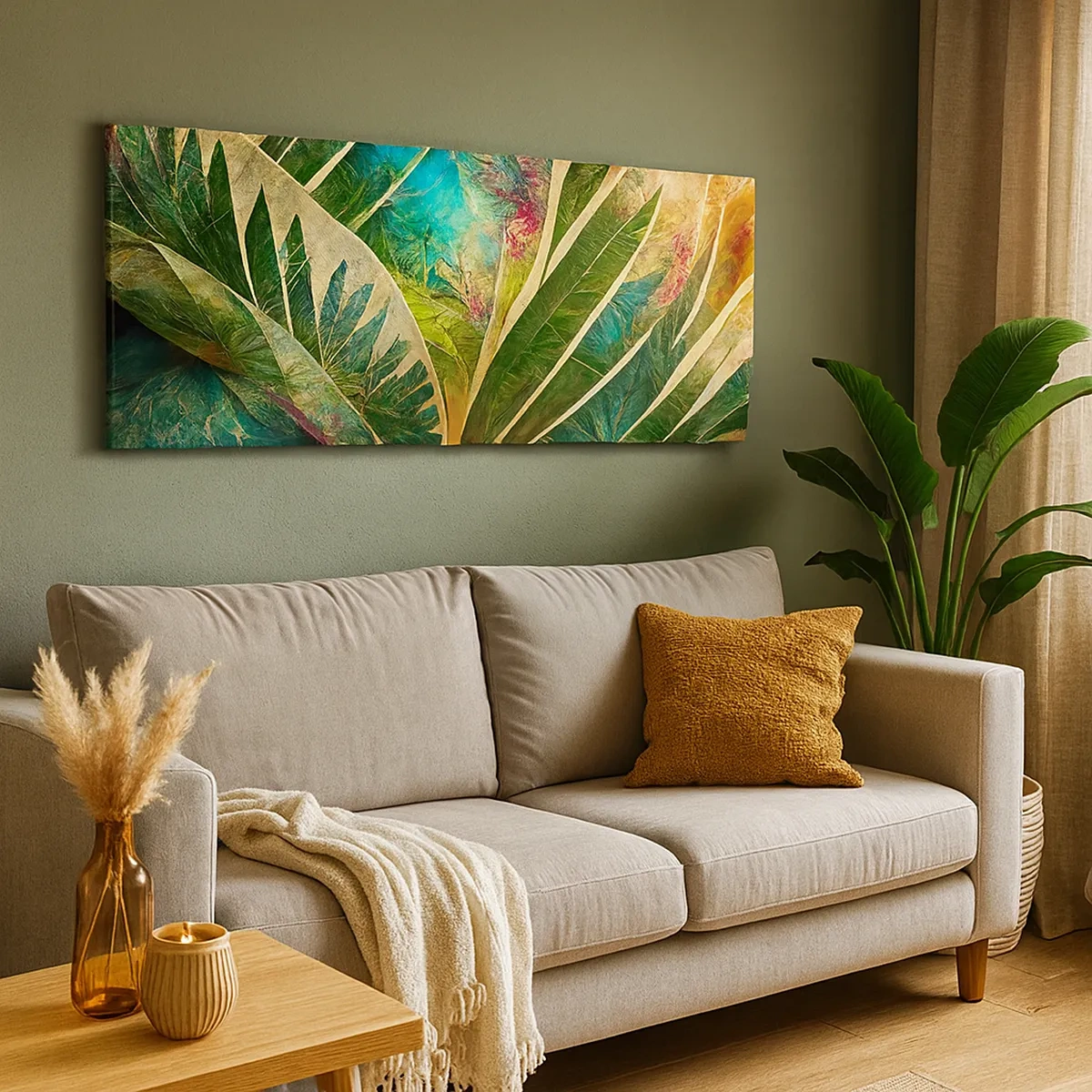 Bild auf Leinwand - Leinwandbild - Farben der Tropen - 30x30 cm