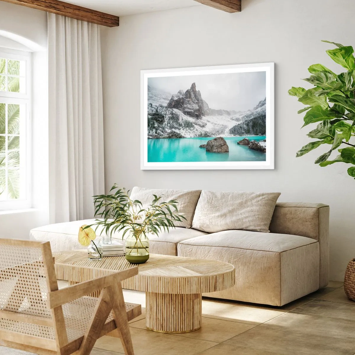 Poster in einem weißen Rahmen - Auf der Hut - 91x61 cm