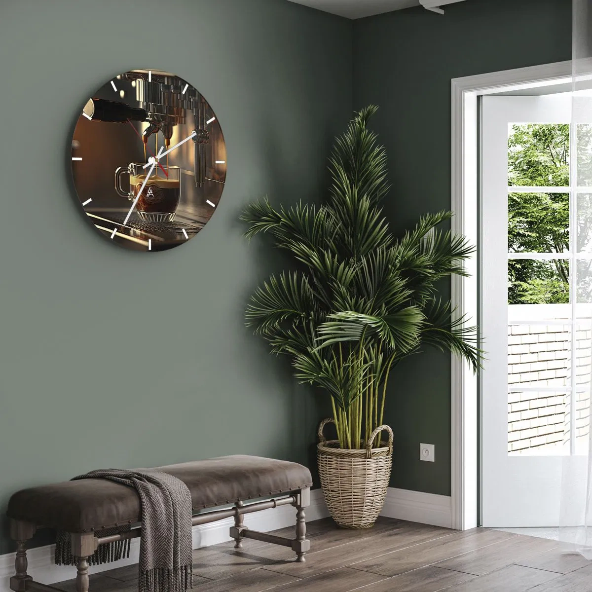 Wanduhr - Glasuhr - Sinnliche Mischung - 40x40 cm