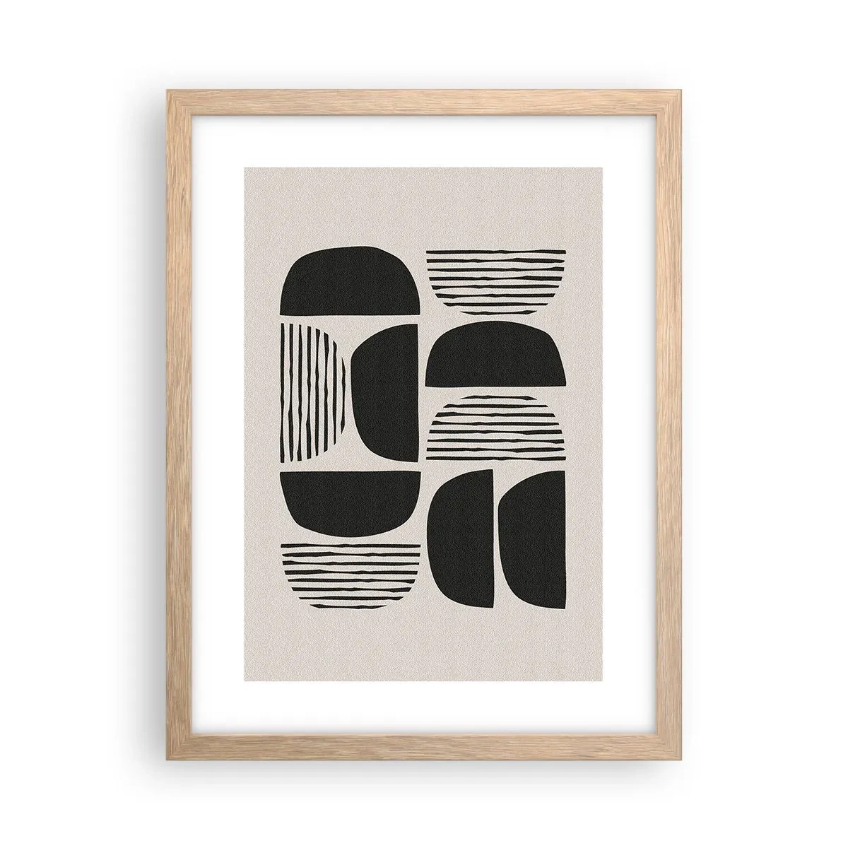 Poster in einem Rahmen aus heller Eiche - Halbherzige Deals - 30x40 cm