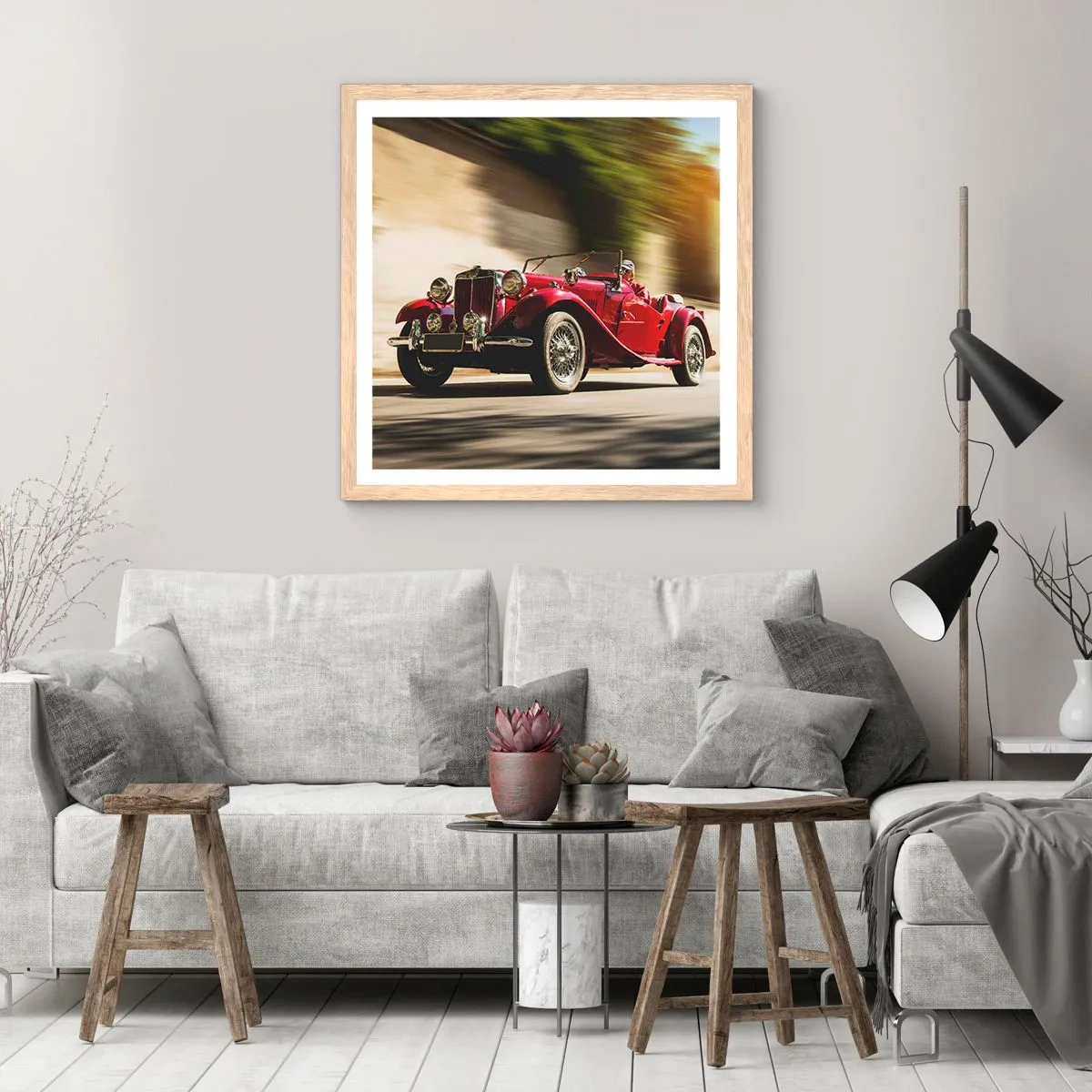 Poster in einem Rahmen aus heller Eiche - Schöner als Nike von Samothrake - 40x40 cm