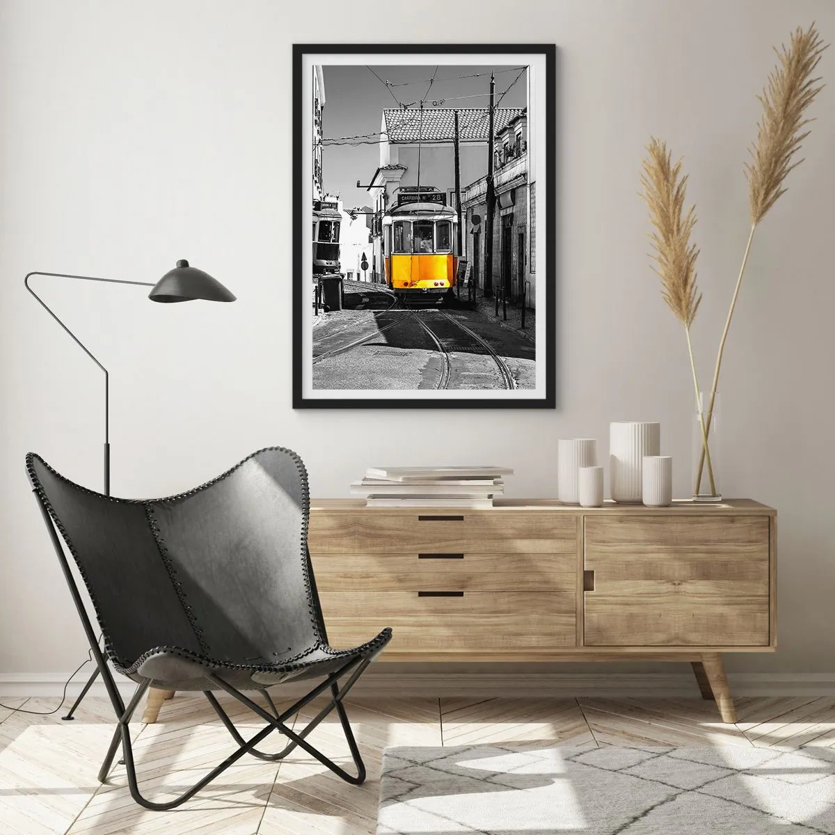 Poster in einem schwarzem Rahmen - Der Geist von Lissabon - 30x40 cm